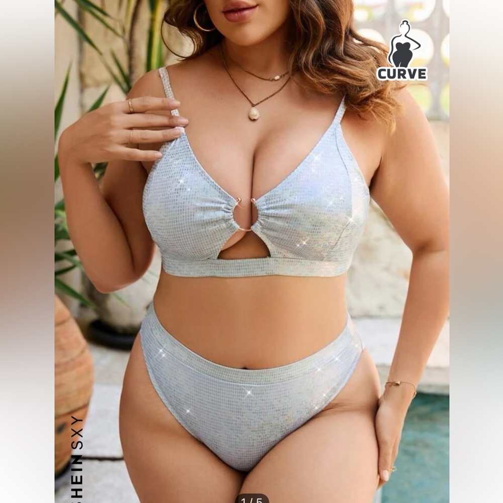SHEIN silver bikini